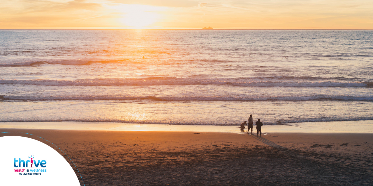 family on a beach